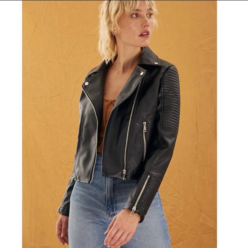 Topshop faux leather jacket
